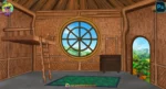 Birds Story Wooden Hut / Tree House Bedroom Interior Background (PSD & PNG)