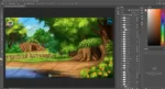 30 Background Bundle PSD – Royal Palace, Village, Hospital, School, Forest & Modern Interiors - Image 5