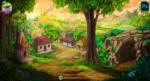 Cinematic Indian Village & Ancient Temple Landscape Background (PSD & PNG)