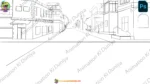 Urban City Street Intersection & Zebra Crossing Background (PSD & PNG) - Image 2