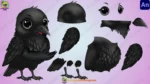 Cute Baby Crow Character Rigged FLA File - Image 2
