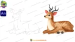 2D Cartoon Deer ( Hiran ) Jungle Stag Character - Adobe Animate CC - Image 5