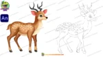 2D Cartoon Deer ( Hiran ) Jungle Stag Character - Adobe Animate CC - Image 3