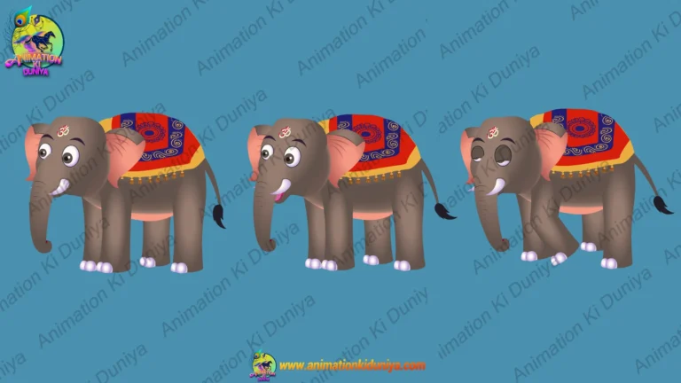 2D Cartoon Elephant ( Hathi ) Character Vector Asset - (.FLA)