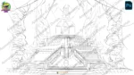 Fantasy Ancient Cave Temple ( Mandir )& Grand Staircase Background(PSD & PNG) - Image 3