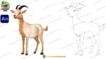 2D Cartoon Goat ( Bakri ) Character - Image 4