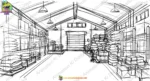 Industrial Warehouse & Grain Godown ( Factory ) Interior Background (PSD & PNG) - Image 2