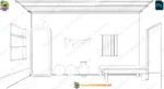 Indian Village House Interior Background(PSD & PNG) - Image 2