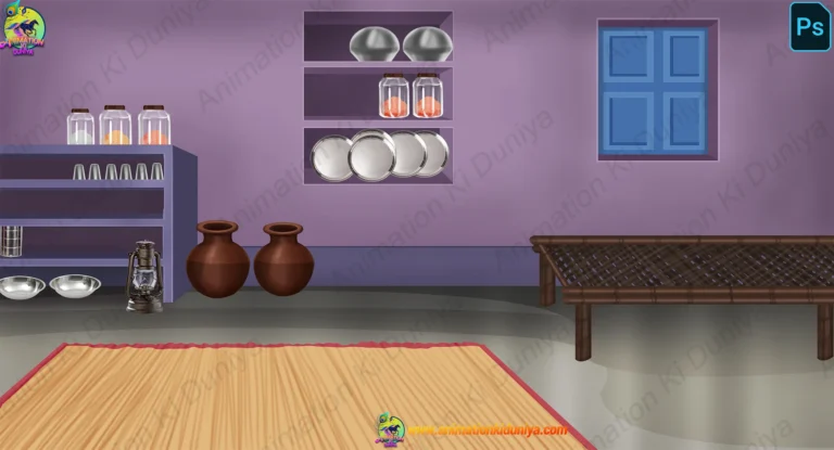Indian Village Kitchen & Room Background(PSD & PNG)