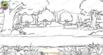 Jungle Clearing and Forest Landscape Cartoon Background| Jungle ka Maidan aur Ped | Animation Ki Duniya - Image 3