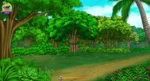 Dense Green Jungle Forest Cartoon Background PSD | Ghana Jungle aur Rasta