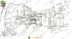 2D Cartoon Jungle Ancient Ruins (Khandahar) Background(PSD & PNG) - Image 2