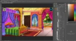 2D Cartoon King's Royal Bedroom (Raja Ka Kamra) Background(PSD & PNG) - Image 2