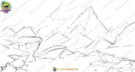2D Cartoon Snow Mountain & Ice Peak Background(PSD & PNG) - Image 2