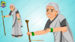 Old Woman / Grandmother Character Walking Rig (FLA File) - Image 3