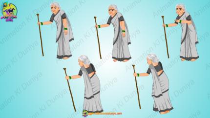 Old Woman / Grandmother Character Walking Rig (FLA File)