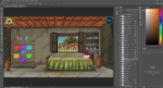 Indian Village Poor Room & Kitchen PSD Bundle – Layered 2D Cartoon House Interior Backgrounds - Image 21