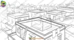 Rooftop House Terrace Day & Night Cartoon Background(PSD & PNG) - Image 2