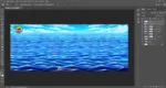 Blue Sea Water Ocean Cartoon Background PSD | Samandar aur Lahrein - Image 2