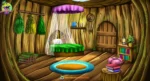 Tree Trunk House Interior Cartoon Background (PSD & PNG)