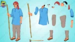 2D Moral Story Creator Pack – 20+ Fully Rigged Animated Characters + 25 PNG Backgrounds - Image 52