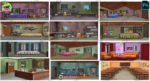 Indian Village Poor Room & Kitchen PSD Bundle – Layered 2D Cartoon House Interior Backgrounds