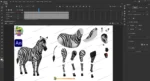 2D Cartoon Zebra Character Sheet - Image 2